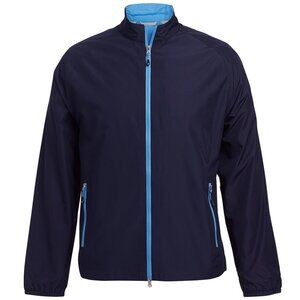 Pebble Beach Performance Men's Full Zip Wind Jacket Navy Blue Size XXXL 3X NWT